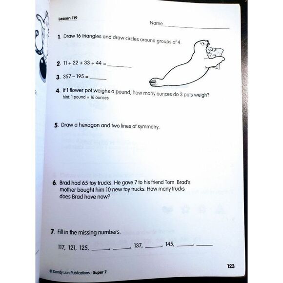 Math Super 7 Daily Exercises in Problem Solving Homeschooling Educational NEW - Picture 6 of 9